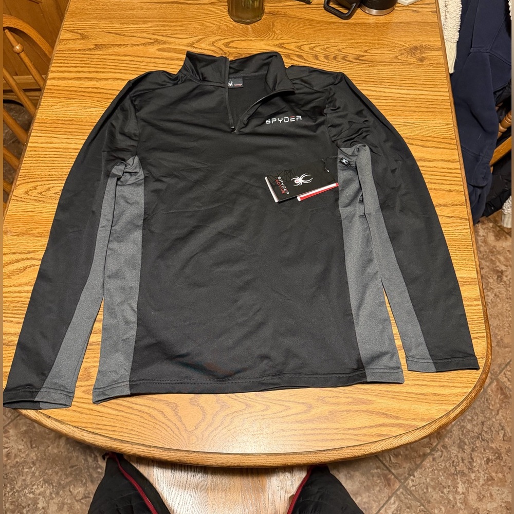 Spyder men’s activewear quarter zip lined pullover